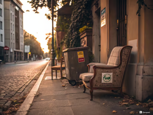 대형페기물 스티커가 붙어져 있는 폐기물 사진