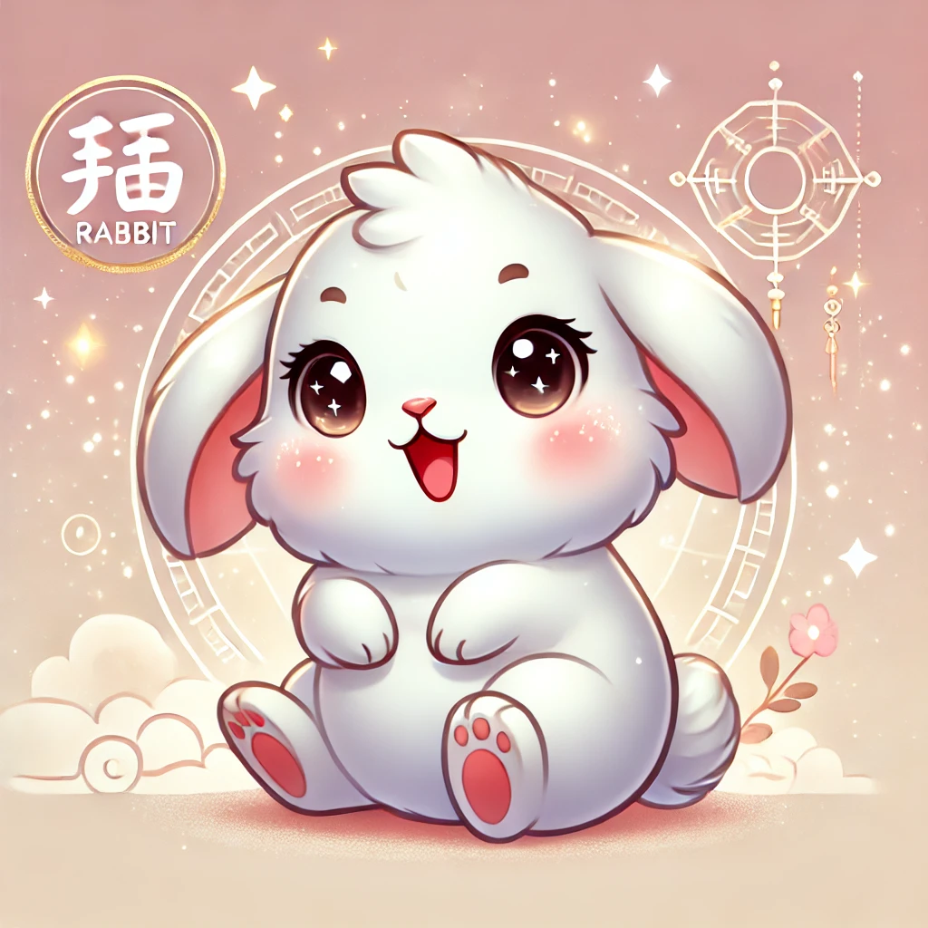 귀여운 토끼가 있는 그림