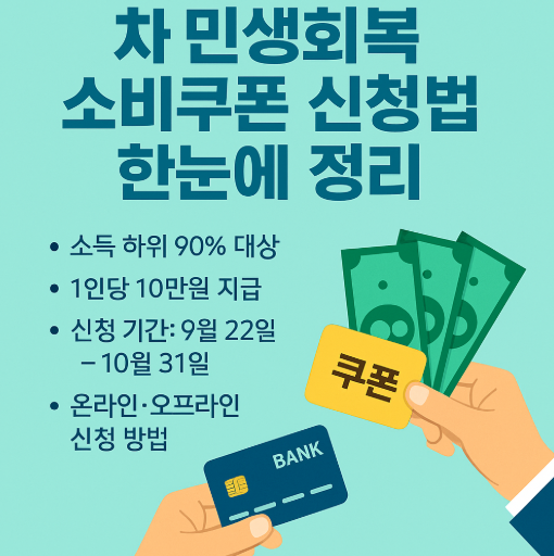 2차 민생회복 소비쿠폰 신청법 한눈에 정리 썸네일 사진
