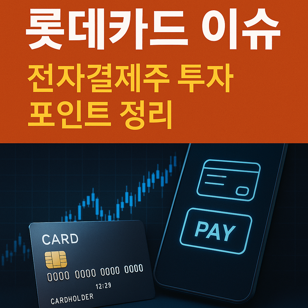 롯데카드 이슈 전자결제주 투자 포인트