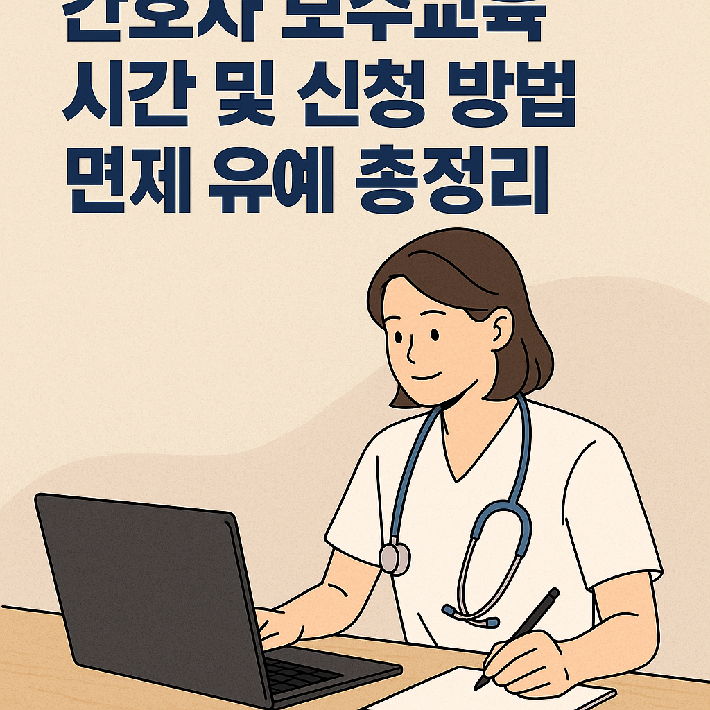 간호사 보수교육 시간 및 신청 방법 총정리