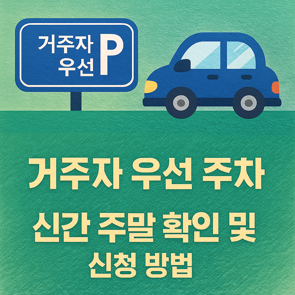 거주자 우선 주차 구역 신청 방법