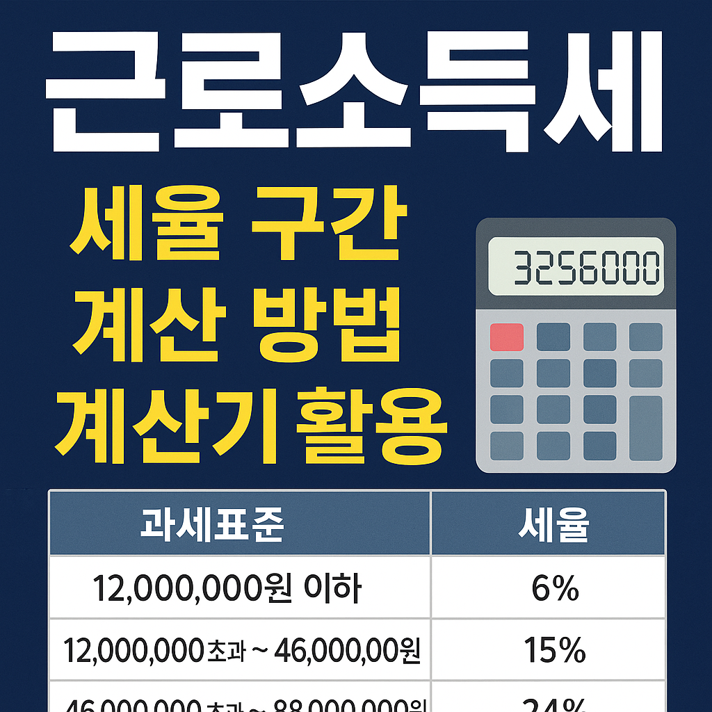 근로소득세 세율 구간 계산 방법