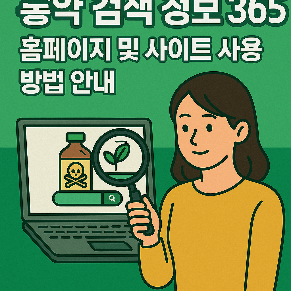 농약검색정보 365 홈페이지 및 사이트 사용 방법 안내 썸네일