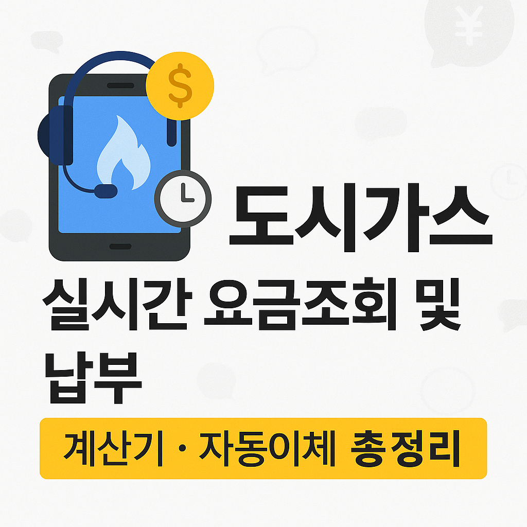 도시가스 실시간 요금 조회 방법