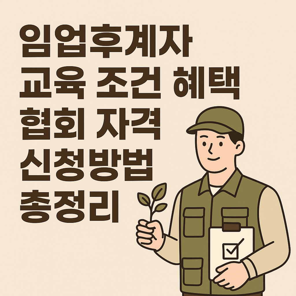 임업후계자 교육 조건 혜택 협회 자격 신청방법 총정리 썸네일