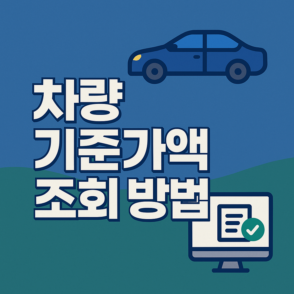 차량 기준가액 조회 방법