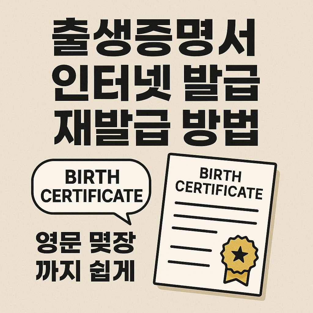 출생증명서 인터넷 발급 재발급 방법