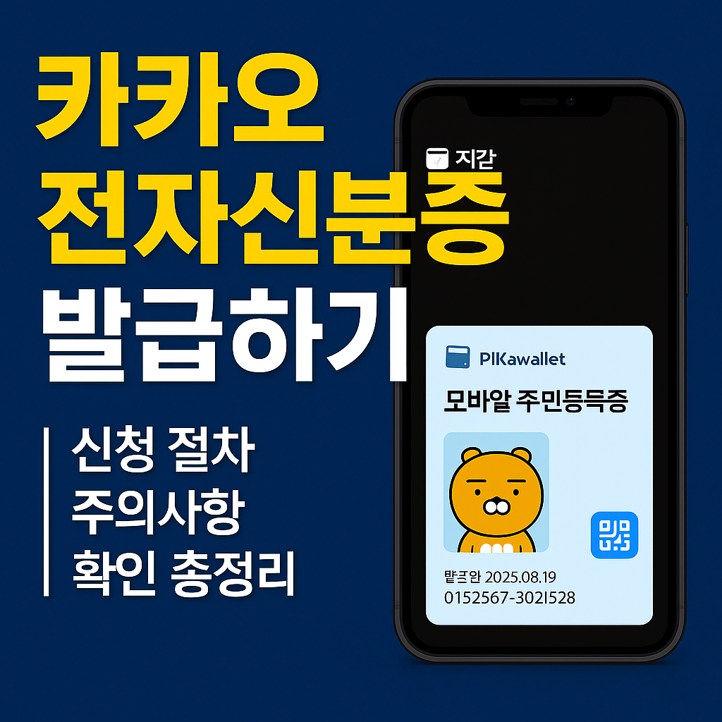 카카오 전자신분증 발급 방법