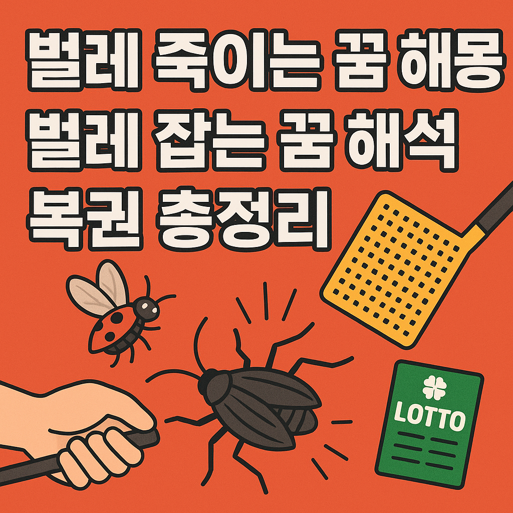 벌레 죽이는 꿈 해몽 해석