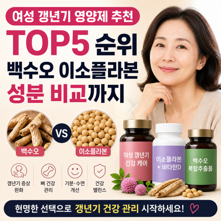 여성 갱년기 영양제 추천 썸네일