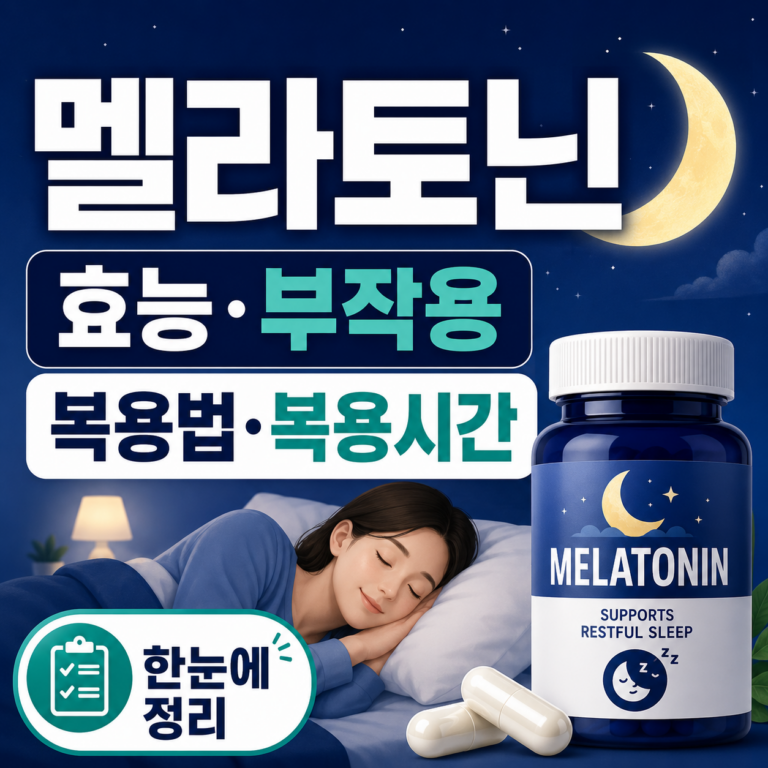 멜라토닌 효능 부작용 복용법 복용시간 썸네일
