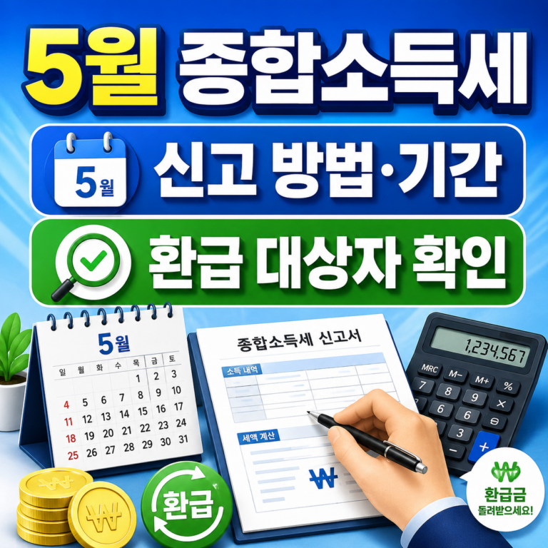 종합소득세 신고 방법 기간 환급 대상자 확인 썸네일