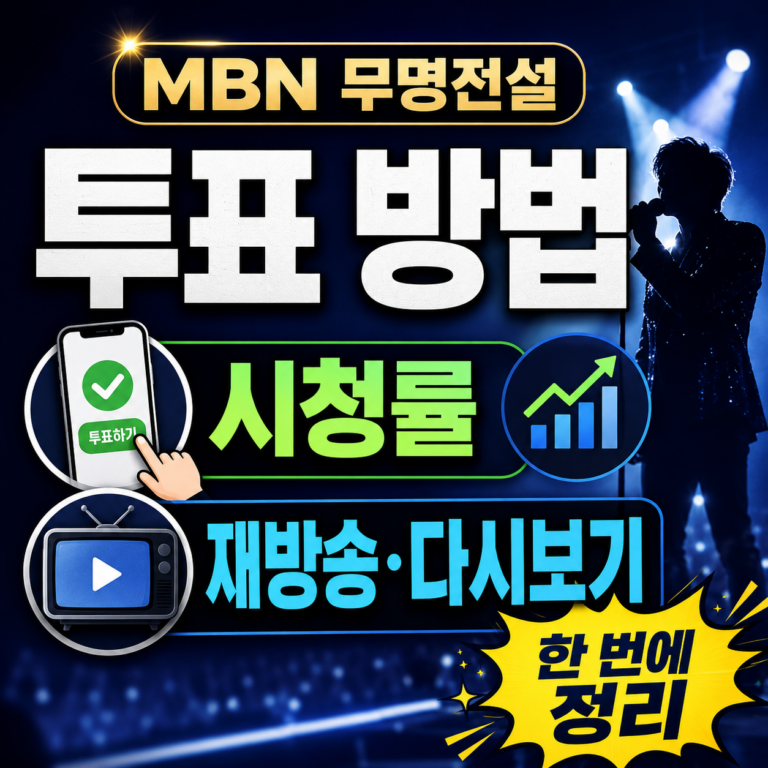 MBN 무명전설 투표 방법 썸네일