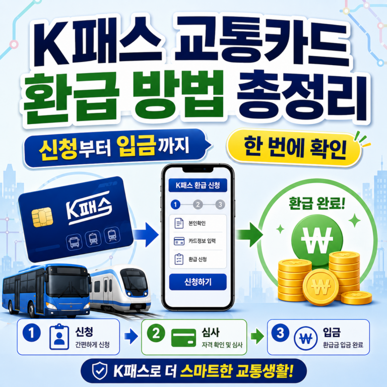 K패스 교통카드 환급 방법 총정리 썸네일