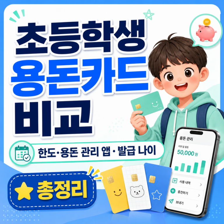 초등학생 용돈카드 비교