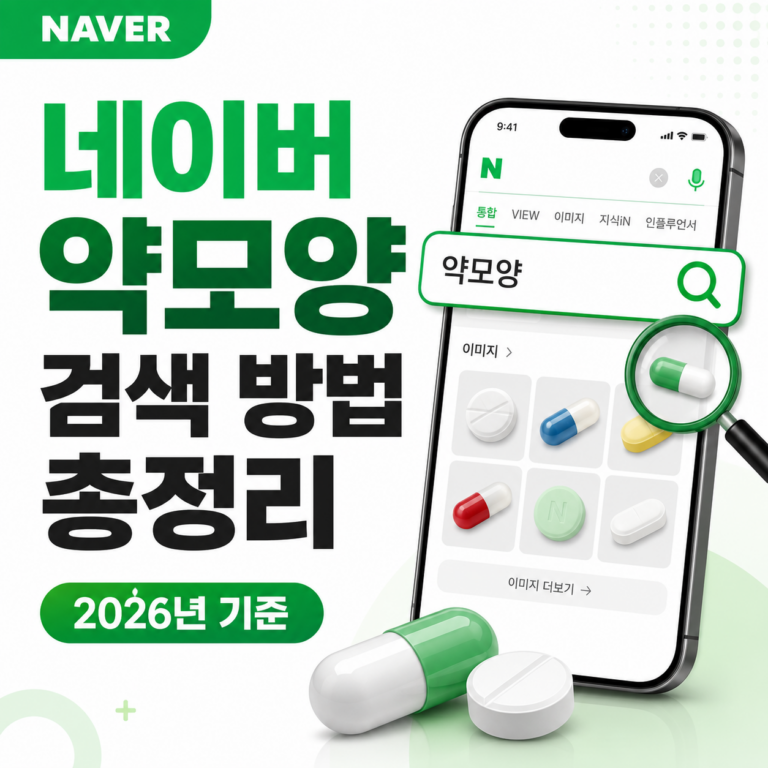 네이버 약모양 검색 방법 총정리 썸네일