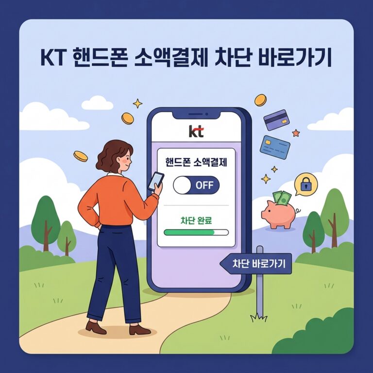 ai thumbnail illustration KT 핸드폰 소액결제 차단 바로가기 1784870917