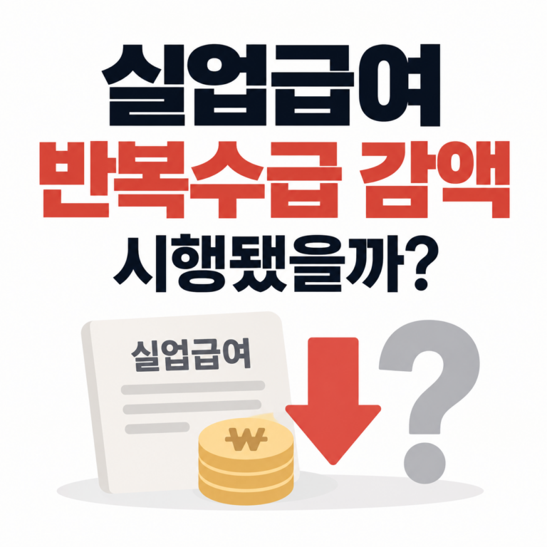 실업급여 반복수급 감액 썸네일