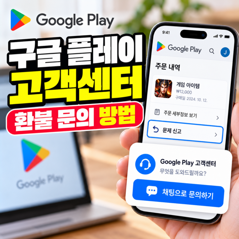 구글 플레이스토어 고객센터 연결 방법과 앱·게임 결제 환불 신청 및 채팅 상담 안내