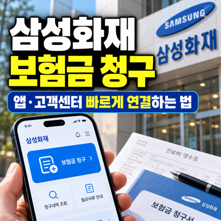 삼성화재 보험금 청구 방법 및 고객센터 상담원 빠르게 연결하는 법 안내