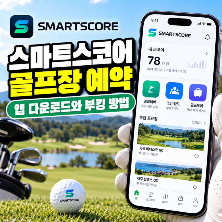 스마트스코어 예약 앱 다운로드 방법과 골프장 티타임 부킹, 조인 및 양도 신청 안내