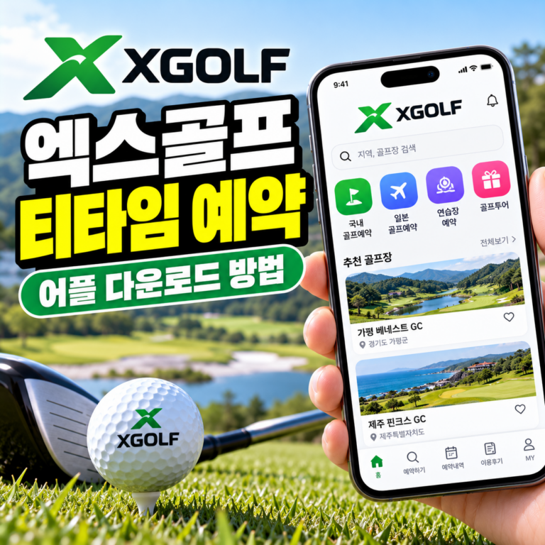 XGOLF 엑스골프 부킹 어플 다운로드와 골프장 티타임 예약 방법 안내